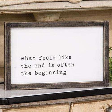 The Beginning Framed Sign - The Fox Decor